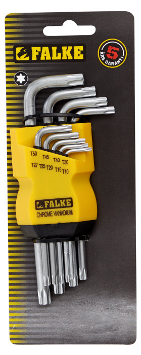 Falke torx nøkkelsett - 9 deler